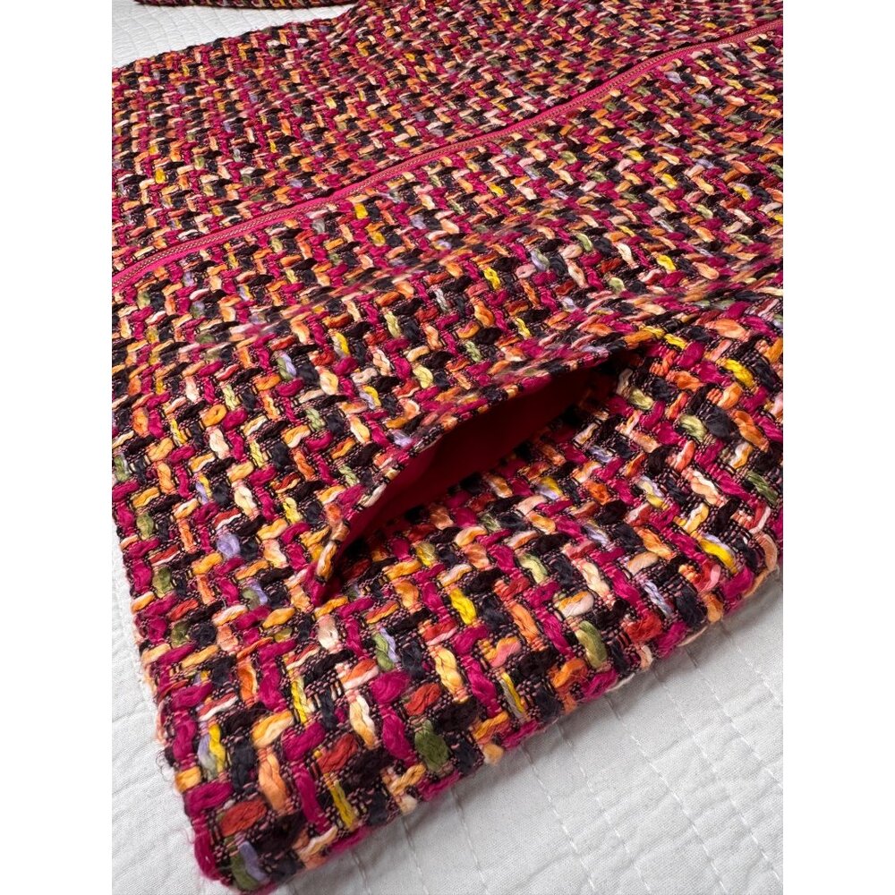 Chico's Multicolored Tweed Classic Zip-Front Jacket SZ 3P Career Office - Picture 11 of 15